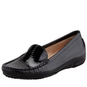 Stuart Weitzman Black Patent Leather Driving Shoes